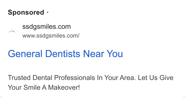 Standley Shores Dental Group ad