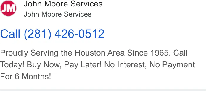 John Moore Services ad