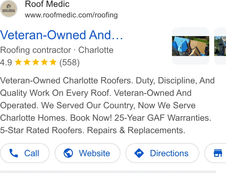 Roof Medic ad