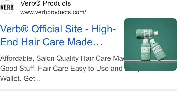 Verb Products ad