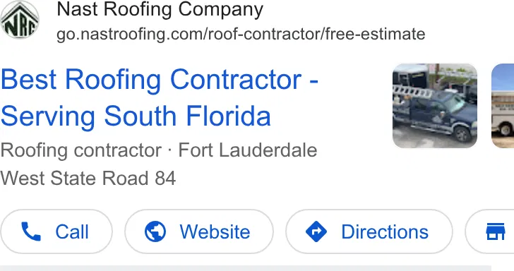 Nast Roofing Co ad