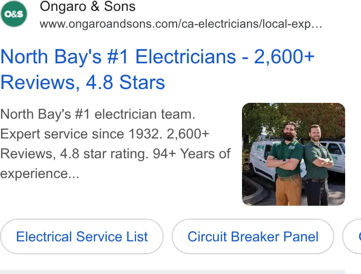 Ongaro & Sons ad