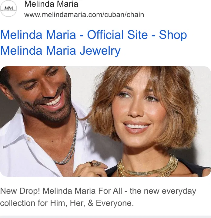 Melinda Maria Jewelry ad