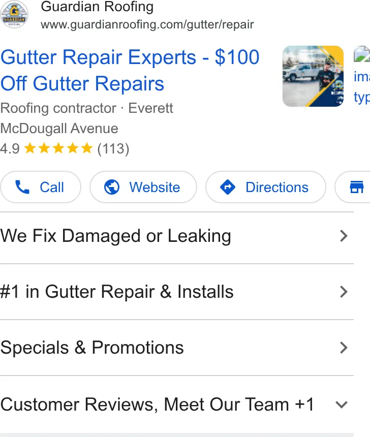 Guardian Roofing, Gutters & Insulation ad