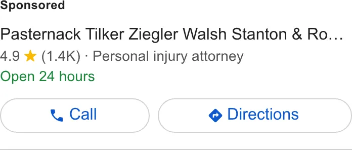 Pasternack Tilker Ziegler Walsh Stanton & Romano L.L.P. ad