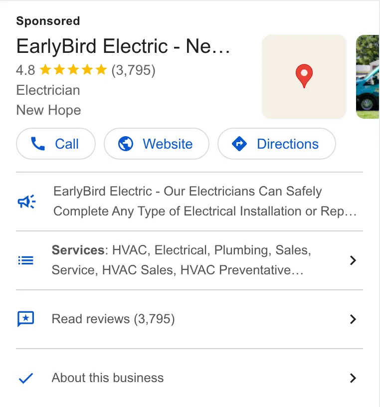 EarlyBird Electric ad