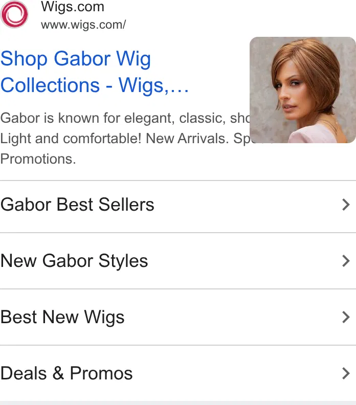 Wigs.com ad