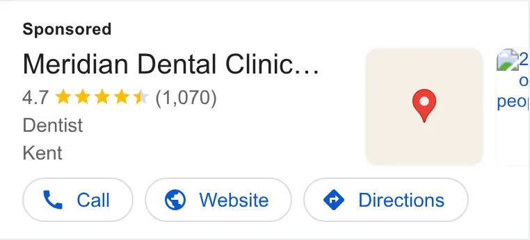 Meridian Dental Clinic ad