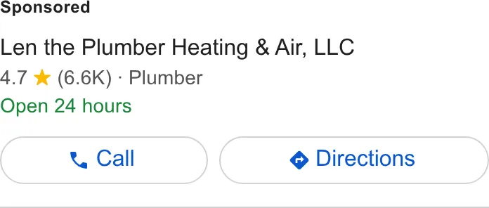 Len The Plumber Heating & Air, LLC ad