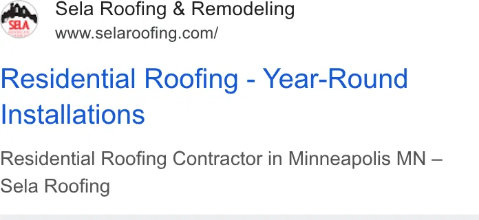 Sela Roofing & Remodeling ad