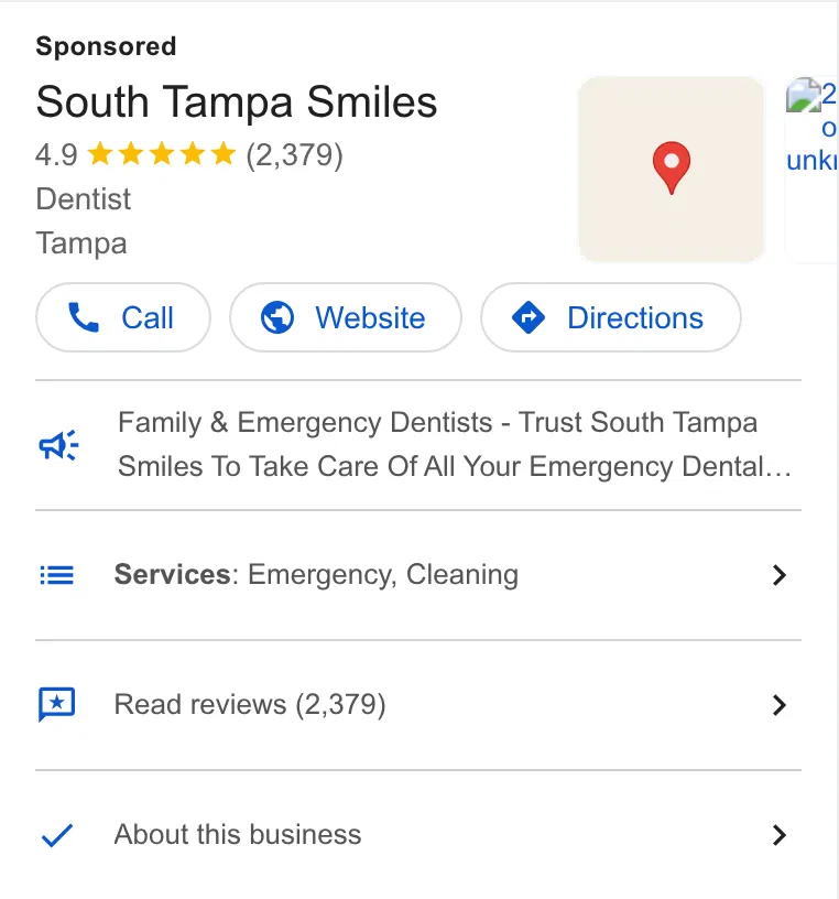 South Tampa Smiles ad