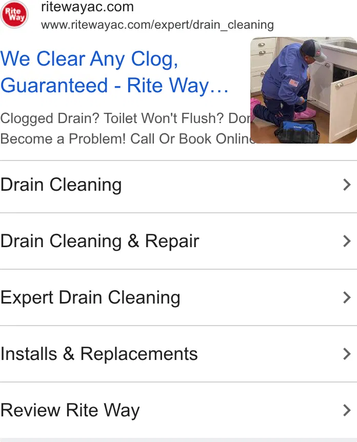 Rite Way Heating, Cooling & Plumbing: Phoenix ad