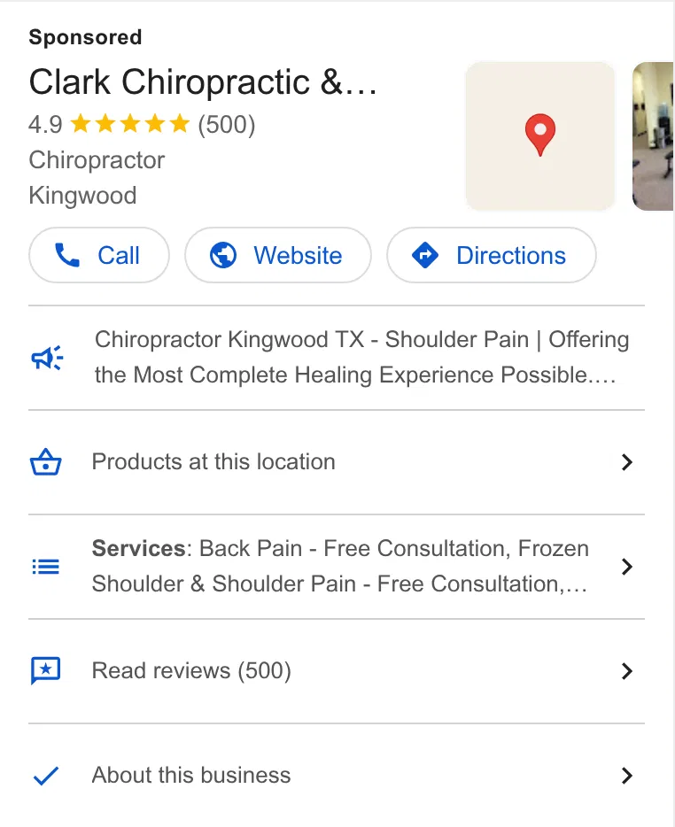 Clark Chiropractic & Wellness ad