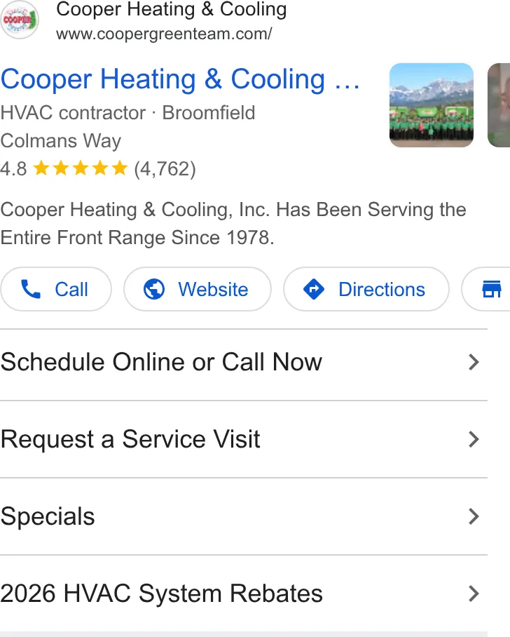 Cooper Heating & Cooling ad