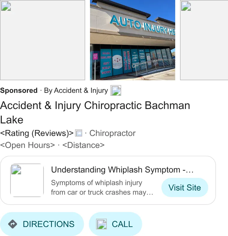 Accident and Injury Chiropractic Dallas, Oak Cliff ad