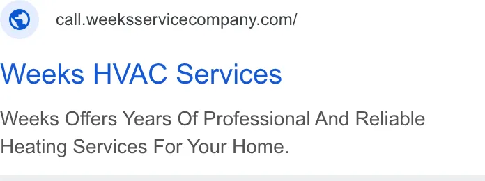 Weeks Service Company ad