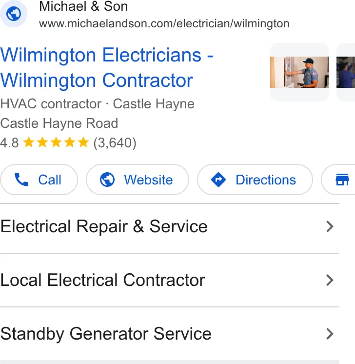 Michael & Son Services ad