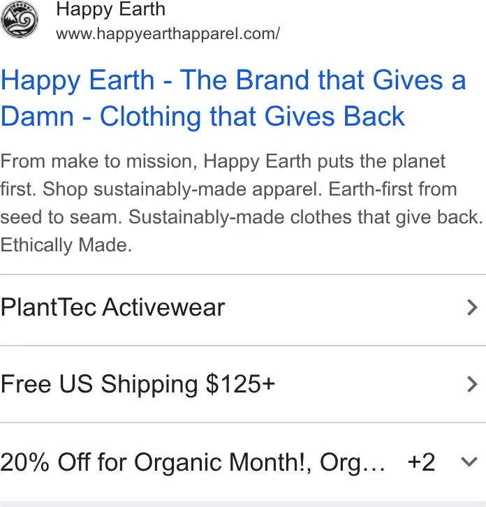 Happy Earth ad