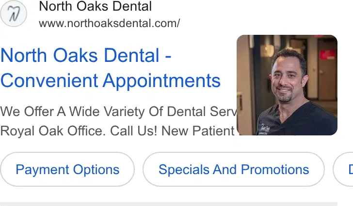 North Oaks Dental, Implant & Sedation Center | Royal Oak ad