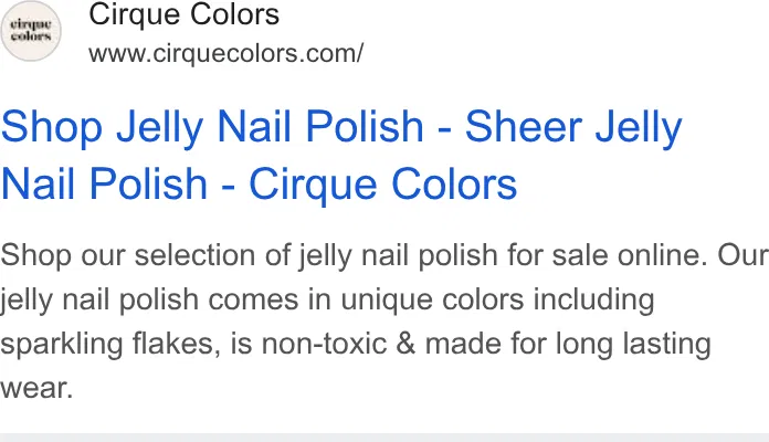 Cirque Colors ad