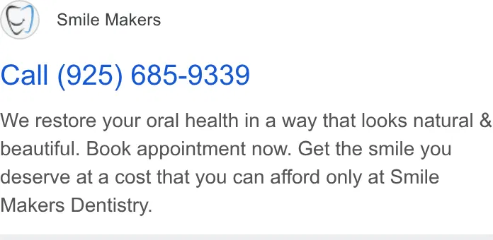 Smile Makers Dental Care: Dr. Scott Gavin Ewing ad
