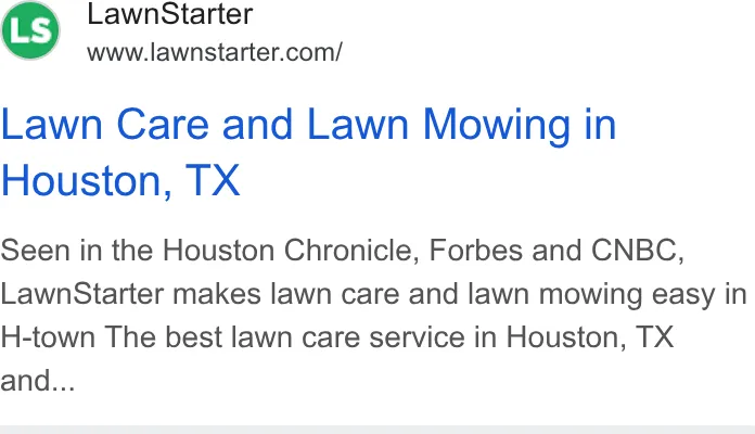 LawnStarter Lawn Care Service ad