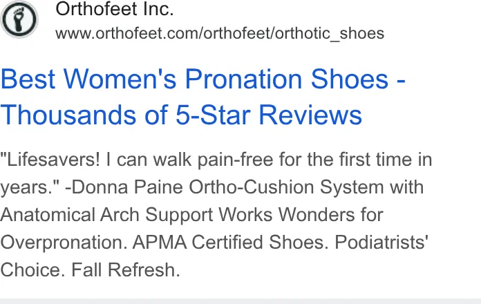 Orthofeet® ad