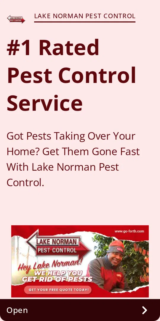 Lake Norman Pest Control ad