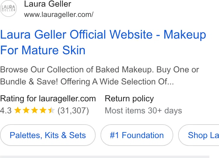 Laura Geller Beauty ad