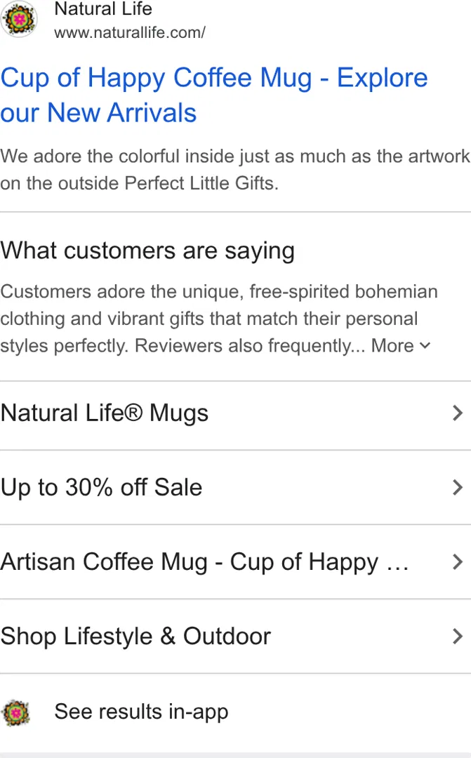 Natural Life ad