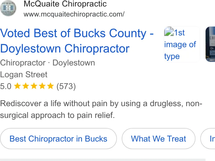 McQuaite Chiropractic Center ad