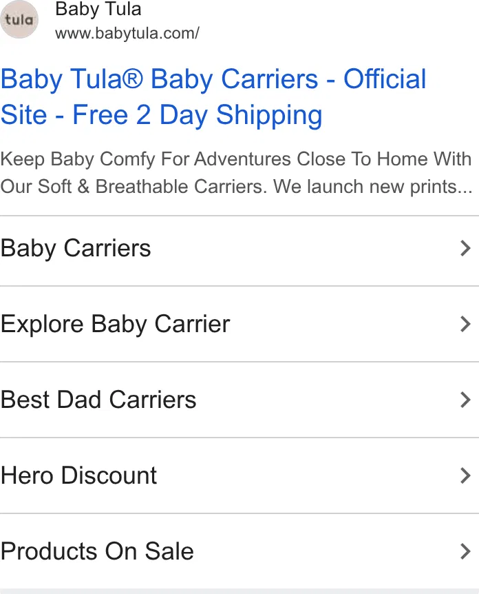 Baby Tula US ad