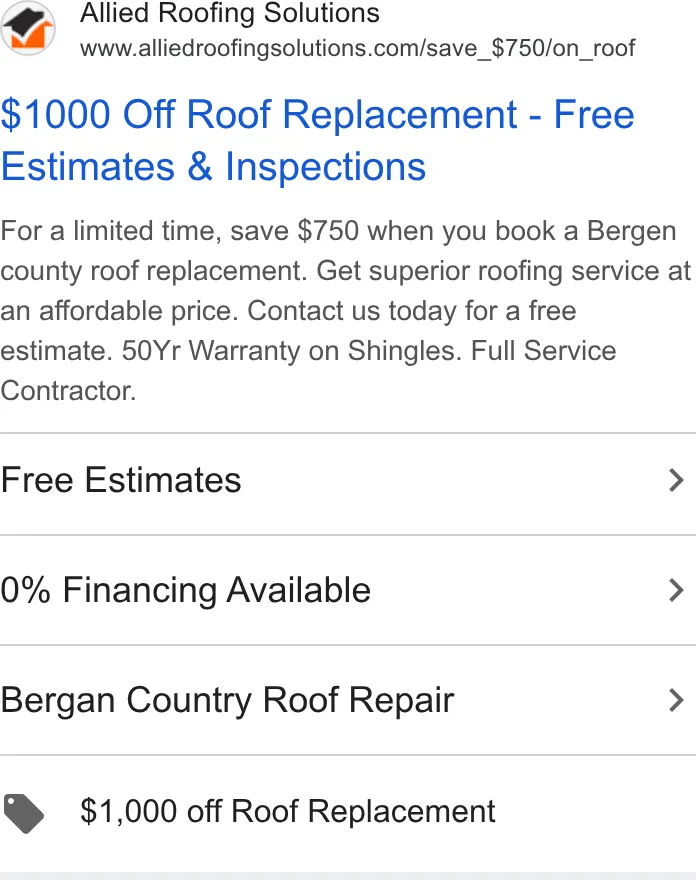 Allied Roofing Solutions ad