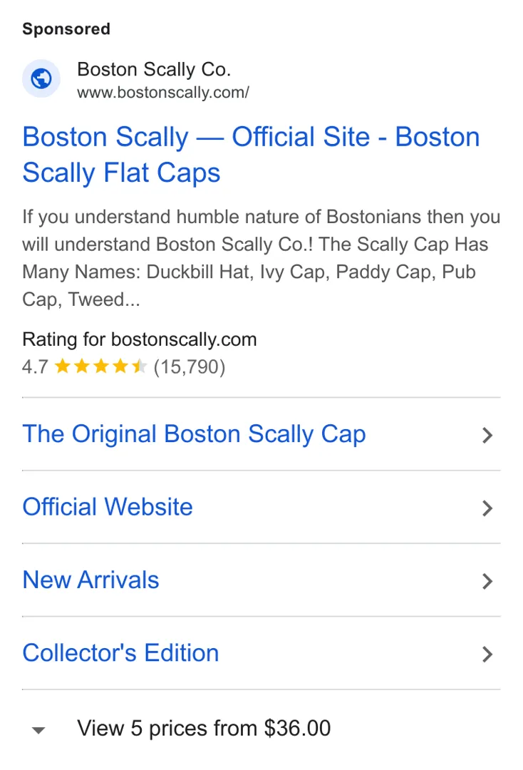 Boston Scally ad