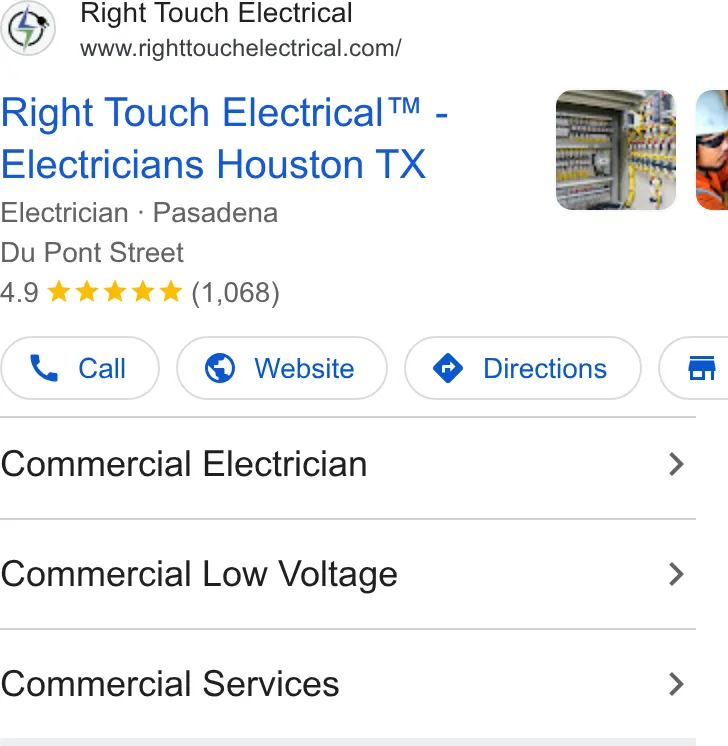 Right Touch Electrical ad