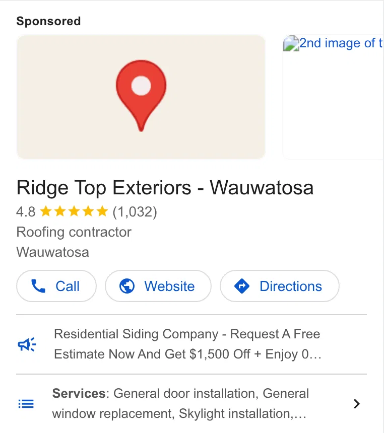 Ridge Top Exteriors ad