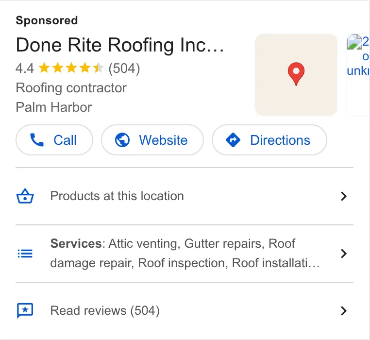 Done Rite Roofing Inc ad