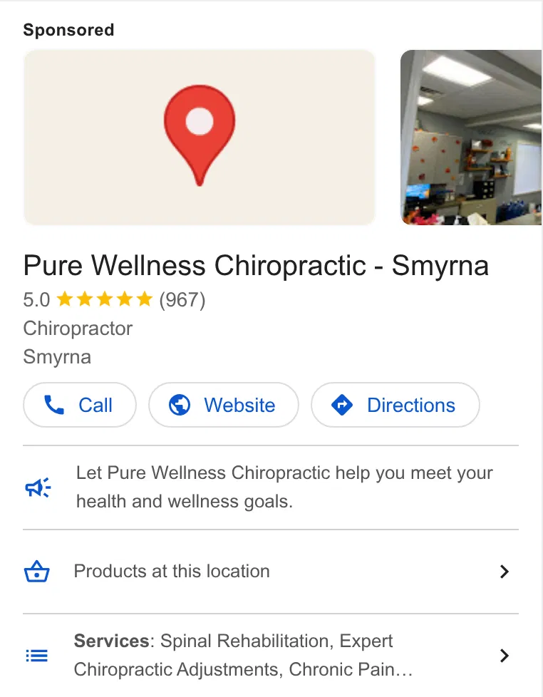 Pure Wellness Chiropractic ad