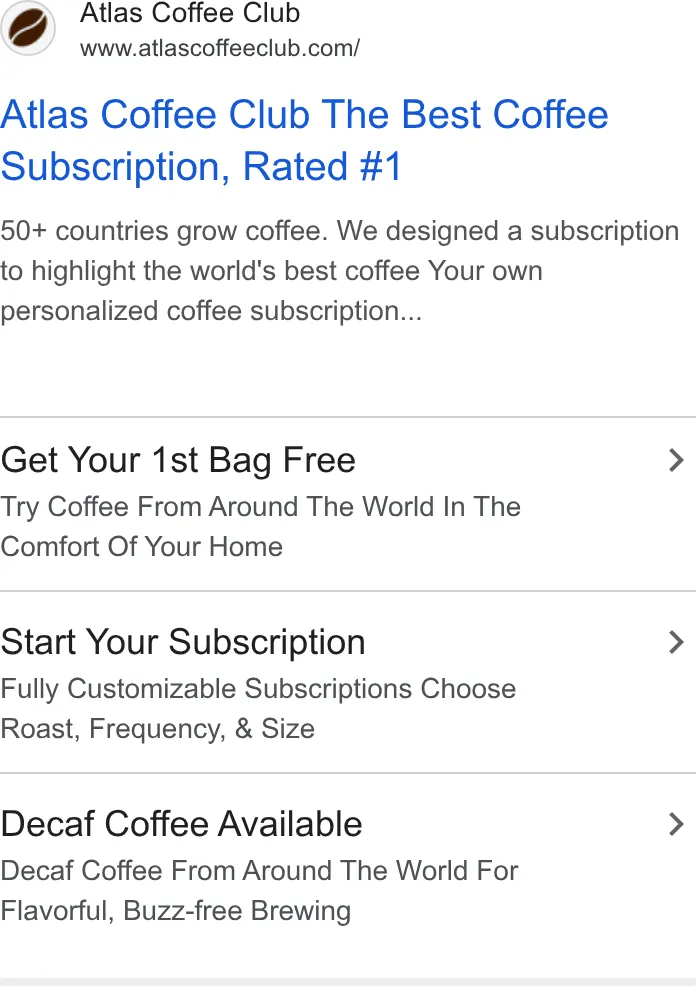 Atlas Coffee Club ad
