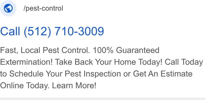 The Bug Master ad