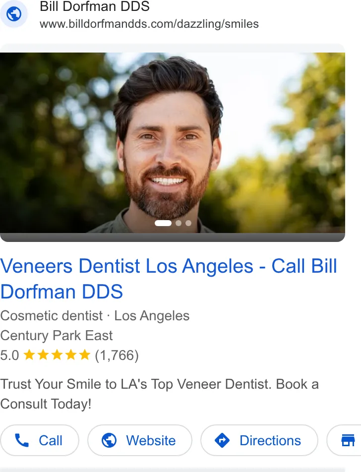 Bill Dorfman, DDS ad