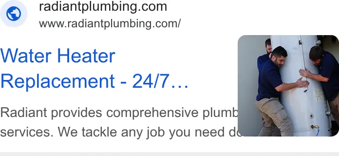 Radiant Plumbing, Air Conditioning, & Electrical ad