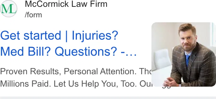 McCormick Law Firm ad