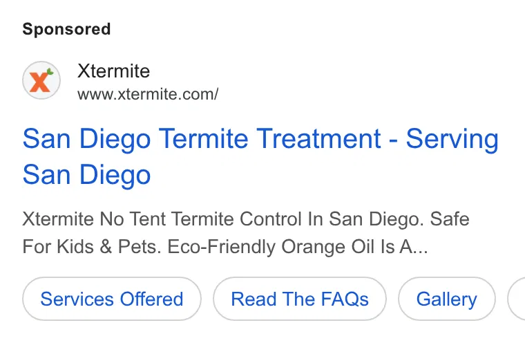 Xtermite Inc ad