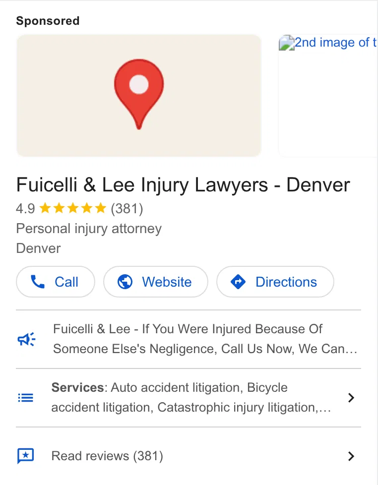 Fuicelli & Lee Injury Lawyers ad