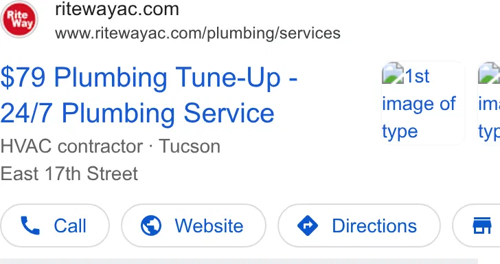 Rite Way Heating, Cooling & Plumbing: Phoenix ad