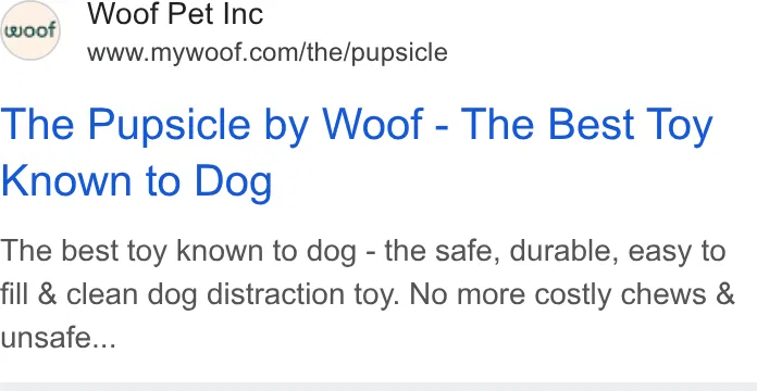 Woof ad