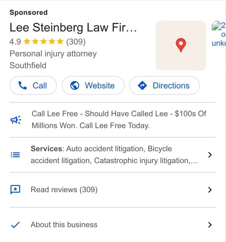 Lee Steinberg Law Firm ad