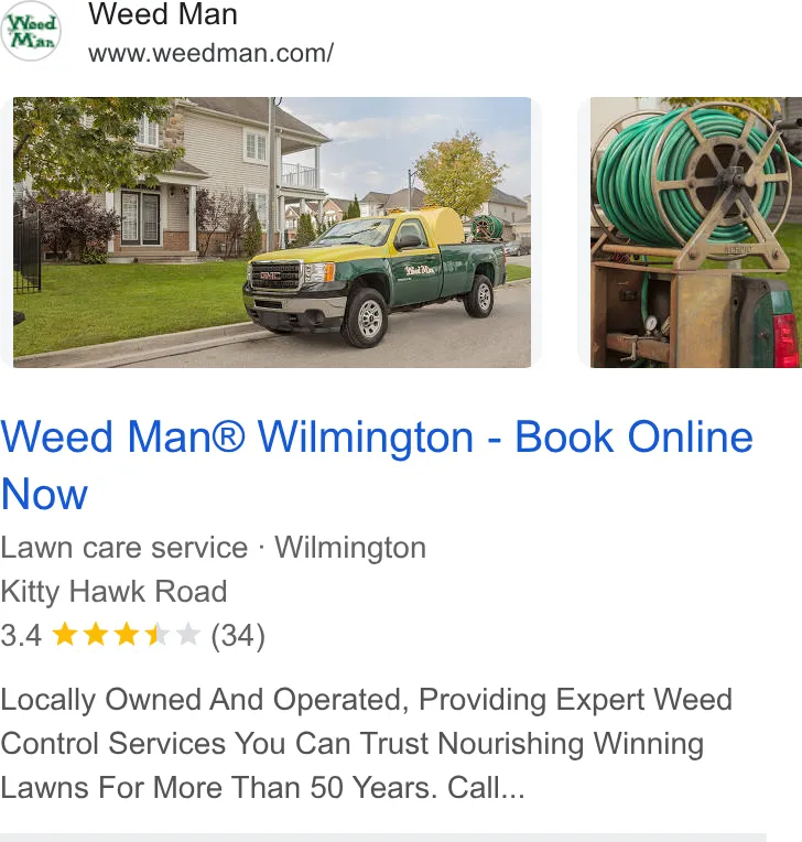 Weed Man Lawn Care ad
