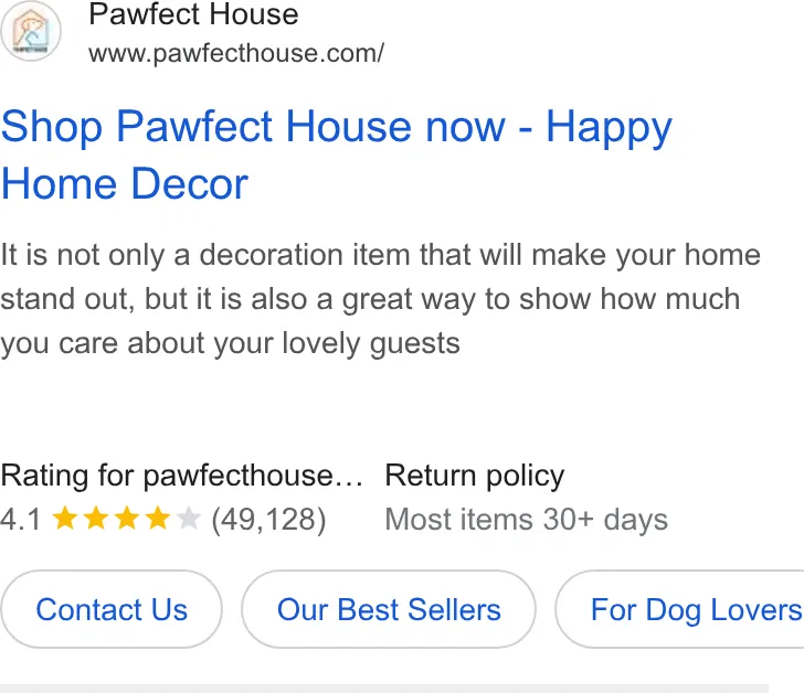 Pawfect House ad